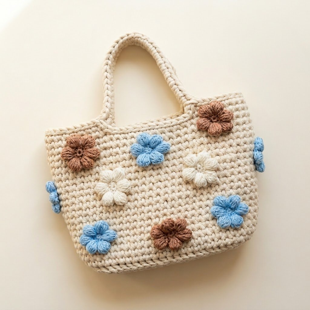 Sac Beige fleuris
